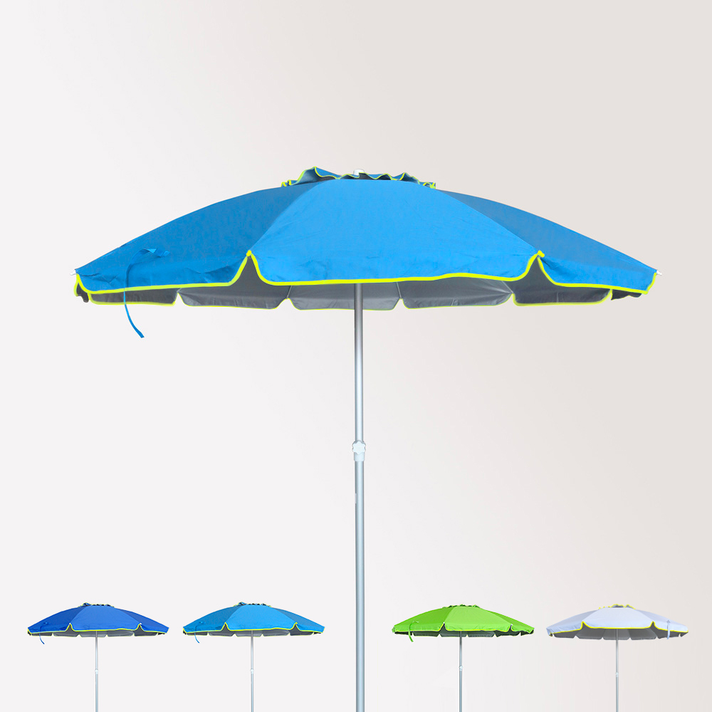 Sombrilla de playa Roma antiviento protección UV y aluminio de 220 cm