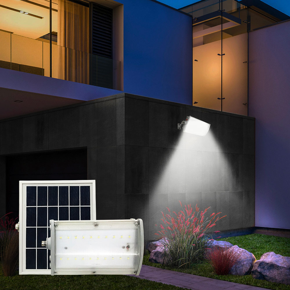 Foco Led de luz solar 1000 Lumen Sensor crepuscular Zambot y movimiento