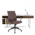 Silla oficina elegante sillón cuero artificial ergonómica LineAR Oferta