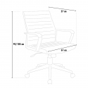 Silla oficina elegante sillón cuero artificial ergonómica LineAR Descueto