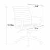Silla oficina elegante sillón cuero artificial ergonómica LineAR Descueto