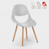 Sillas para cocina y bar polipropileno madera de diseño moderno concha Shell Oferta