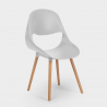 Sillas para cocina y bar polipropileno madera de diseño moderno concha Shell 