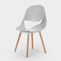 Sillas para cocina y bar polipropileno madera de diseño moderno concha Shell 