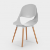 Sillas para cocina y bar polipropileno madera de diseño moderno concha Shell 
