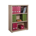 Librería baja vertical de madera 3 estantes diseño moderno Betty Oferta