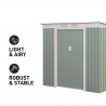 Almacén de jardín de puertas correderas resistente de acero galvanizado verde Alps NATURE 201x121x176cm Rebajas