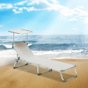 4 Tumbonas de playa plegable portátil aluminio California 
