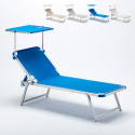 Tumbona de Aluminio para Playa con Toldo Ajustable Nettuno Promoción