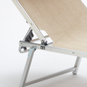Tumbona de Aluminio para Playa con Toldo Ajustable Nettuno 