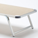 Tumbona de Aluminio para Playa con Toldo Ajustable Nettuno 