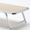 Tumbona de Aluminio para Playa con Toldo Ajustable Nettuno 
