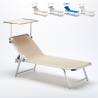 Tumbona de Aluminio para Playa con Toldo Ajustable Nettuno Rebajas