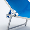 2 Tumbonas de Aluminio para Playa con Toldo Ajustable Nettuno 