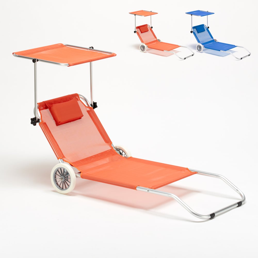 Tumbona playa aluminio silla toldo Banana | eBay