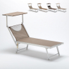 Tumbonas plegables de aluminio con parasol para playa - Santorini Limited Edition Descueto
