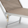 2 Tumbonas plegables de aluminio con parasol para playa - Santorini Limited Edition 
