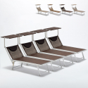 4 Tumbonas plegables de playa en aluminio Santorini Limited Edition Descueto