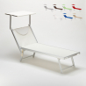 Tumbona plegable de aluminio con parasol para playa - Santorini 