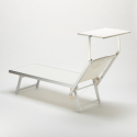 Tumbona plegable de aluminio con parasol para playa - Santorini 