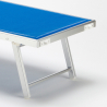 4 Tumbonas plegables de aluminio con parasol para playa - Santorini 
