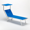 20 Tumbonas plegables de aluminio con parasol para playa - Santorini 