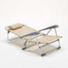 Tumbona silla de playa con reposabrazos estructura de aluminio Gargano 