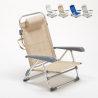 Tumbona silla de playa con reposabrazos estructura de aluminio Gargano Descueto