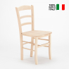 Silla Comedor Madera Haya Rústica para bar y tabernas Paesana Wood 