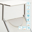 Tumbona plegable de aluminio con parasol para playa - Santorini 