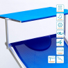Tumbona de playa grande en aluminio profesional con parasol Italia Xl 