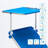 2 Tumbonas de Aluminio para Playa con Toldo Ajustable Nettuno 