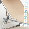 Tumbona plegable portátil de aluminio para playa y piscina California 
