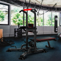 Máquina Musculación con Multiestación Press de Banca Dominadas Flexiones TRX Gym Yurei Venta