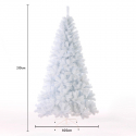 Árbol de Navidad Artificial Tradicional Blanco con soporte 210 cm Aspen Descueto