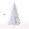Árbol de Navidad Artificial Tradicional Blanco con soporte 210 cm Aspen Descueto