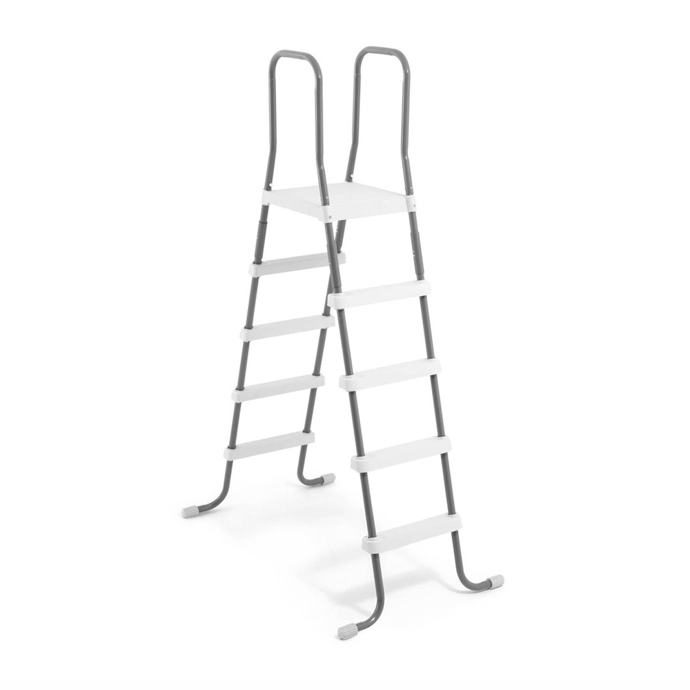 Escalera para piscina Intex 28067 en acero galvanizado 132cm