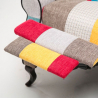 Sillón relax reclinable patchwork bergère de diseño moderno Throne Descueto