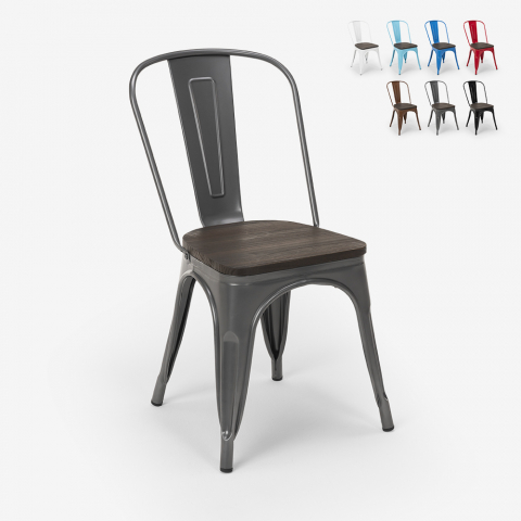sillas Lix industriales metal acero para cocinas y bares steel one Promoción