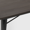 mesa de comedor industrial 120x60 design Lix metal madera rectangular caupona Rebajas