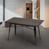 mesa de comedor industrial 120x60 design Lix metal madera rectangular caupona Oferta
