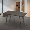 mesa de comedor industrial 120x60 design Lix metal madera rectangularprandium Oferta