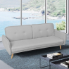 Sofá cama reclinable de diseño nórdico clic clac 3 plazas tejido Merida Precio