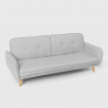 Sofá cama reclinable de diseño nórdico clic clac 3 plazas tejido Merida Coste