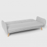 Sofá cama reclinable de diseño nórdico clic clac 3 plazas tejido Merida 