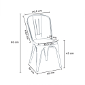 conjunto de mesa rectangular 120 x 60 con 4 sillas en acero y madera industrial estilo Lix roger 
