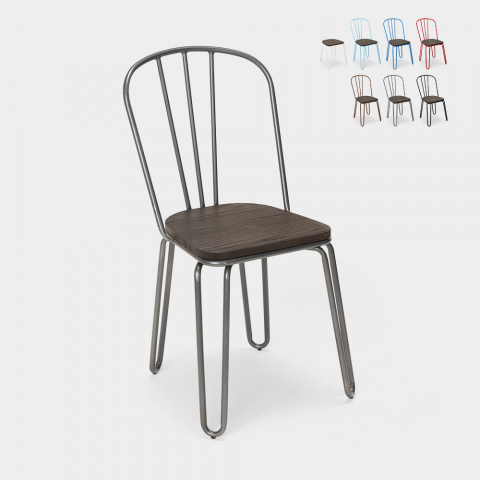 sillas de cocina de acero industrial para bar ferrum Promoción