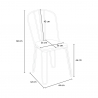 sillas de cocina Lix de acero industrial para bar ferrum 