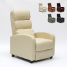 Sillón relax reclinable con reposapiés símil piel Alice 