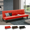 Sofá cama pequeño con cuero sintético para estudio apartamento de dos habitaciones Topazio Joy Modelo